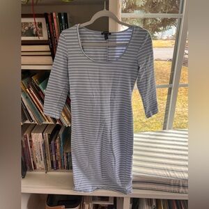 Forever 21 Light Blue Striped Dress